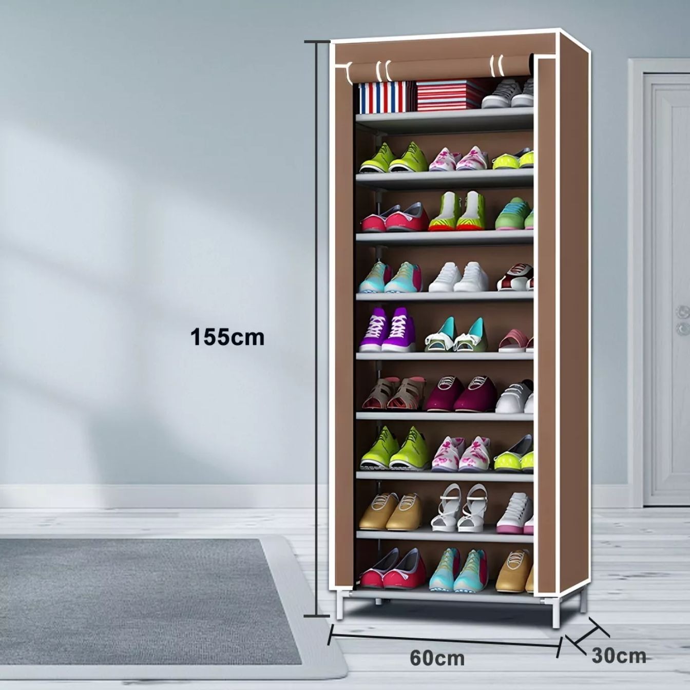 Organizador De Zapatos Con Forro 10 Nive